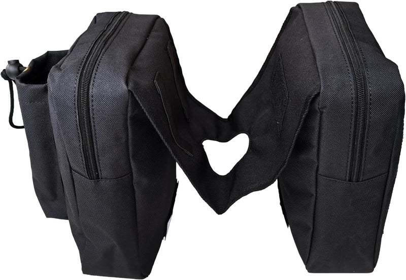 Vanlison ATV Tank Bag Saddle Bag Waterproof Motorcycle Bag Compatible with Snowmobile Sportsman Scrambler FourTrax Grizzly UTV Hanging Storage Bag Black - Image 4